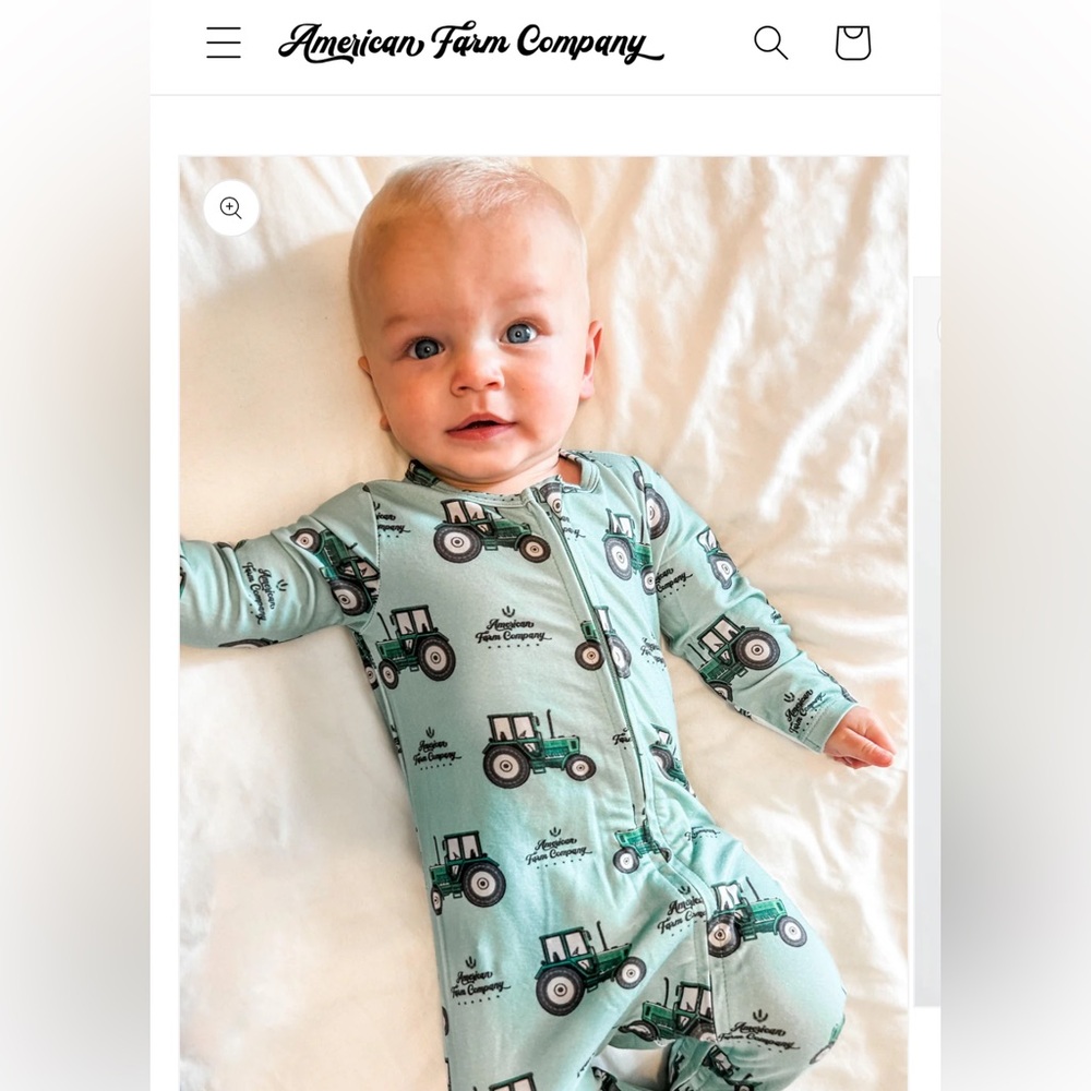 American Farm Company Tractor Print bamboo pajamas